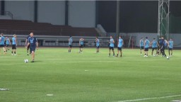 Timnas Argentina u-17 jalani latihan di stadion sepakbol arcamanik bandung,Minggu malam. (Jabar Memanggil/ Rony Halim)