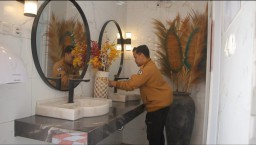 Toilet mewah di salah satu SPBU di Sukabumi  menarik perhatian warga karena mirip dengan toilet hotel bintang 5. ( Jabar Memanggil/ Ist)