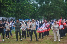 Walikota Bogor, Bima Arya pada peringatan Hari Kesehatan Nasional ke-59 di Taman Heulang, Kecamatan Tanah Sareal, Sabtu (25/11/2023). ( Jabar Memanggil/Ist)