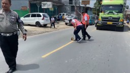 Tim KNKT sedang melakukan investigasu di lokasi kejadian ledakan gas CNG. ( Jabar Memanggil/ P. Haeruman)