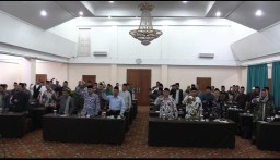 Relawan JAGA-NU Jabar Deklarasi Dukung Ganjar-Mahfud di Pilpres 2024. (Jabar Memanggil/ Husni Nursyaf)