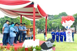 Rektor IPDN Hadi Prabawo, saat memberikan sambutan dalam rangkaian dies Natalis ke-68 (ist) 