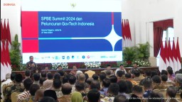Presiden RI Joko Widodo saat menghadiri SPBE Summit 2024 dan peluncuran GovTech Indonesia di Istana NegaraNegara, Jakarta (Foto Biro Pers dan Informasi Sekretariat Presiden) 