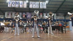 Salah satu tim Marching Band saat melakukan perform pada Festival Marching Band Open 2024 di GOR Pajajaran Kota Bogor, Minggu ( 18/05/2024). ( Jabar Memanggil/ Y. Irawan)