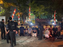 12 orang diamankan anggota Raimas Polresta Bogor Kota saat akan melakukan aksi tawuran. ( jabar memanggil/ ist) 