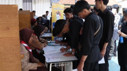 SMKN 1 Gunungguruh Selenggarakan Job Fair dan Ekspo Kampus 2024.
