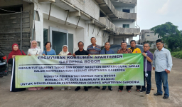 Paguyuban Konsumen Apartemen Gardenia Kota Bogor, desak Pemkot Bogor cari solusi atas mangkraknya pembangunan apartemen gardenia. ( Jabar Memanggil/ist)