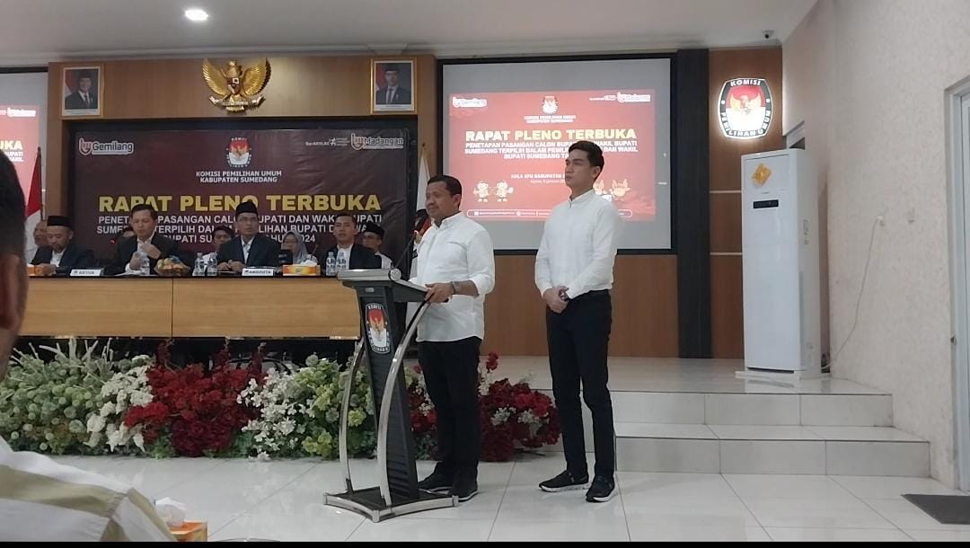Sah Pasangan Dony-Fajar Ditetapkan Jadi Bupati dan Wabup Sumedang Terpilih