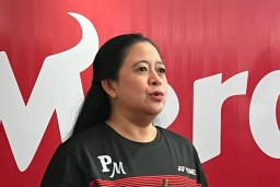 Ketua DPP PDIP Puan Maharani di Istora Senayan, Jakarta, Minggu (14/1/2024) (Jateng Memanggil/Antara)