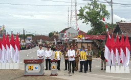 Presiden Jokowi meresmikan Inpres Jalan Daerah di Kabupaten Blora, Jawa Tengah. (Jateng Memanggil/Sri Purwanto) 