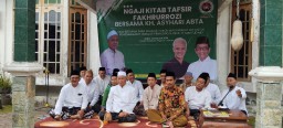 Keterangan: Relawan JAGA-NU dan para kiai di DIY, saat menggelar pengajian di Tegalsari, Wedomartani, Kecamatan Ngemplak, Sleman, Sabtu 10/02/2024. (Ist/Jateng Memanggil)