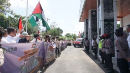 Keterangan: Mahasiswa UMP Purworejo, saat melakukan aksi bela Palestina. Selasa 07/05/2024. (Jateng Memanggil/Ist)