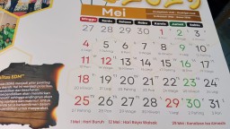 Keterangan: Kalender bulan Mei 2025. (dok/Jateng Memanggil)
