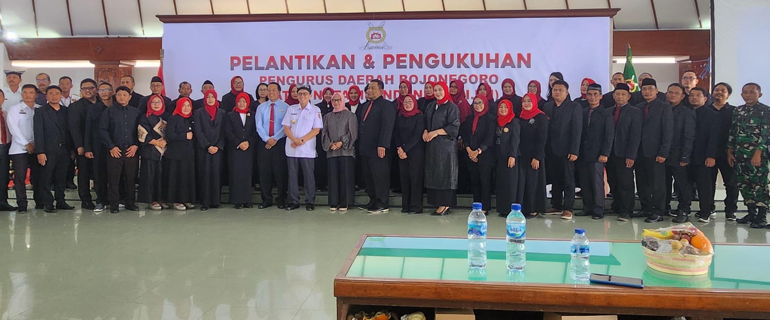 Resmi Dilantik, PengDa Bojonegoro Ikatan Notaris Indonesia Siap Sinergi dengan Pemkab