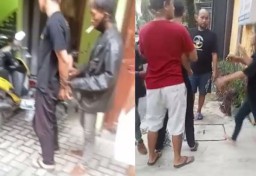 Kolase tangkapan layar video amatir penangkapan maling yang sempat meresahkan Kelurahan Kunden, Kecamatan Blora kota. (Memanggil.co/Ist)