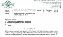 Surat edaran PBNU. (Memanggil.co/Ist)