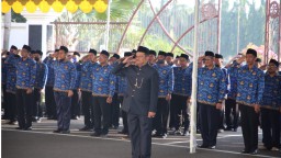 ASN Tuban ketika mengikuti upacara memperingati hari lahir Pancasila 2023. 
