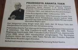 Penulis Blora Pramoedya Ananta Toer. (Memanggil.co/Ist)