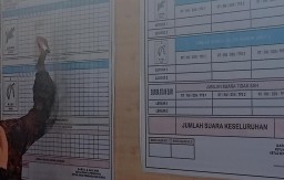 Penghitungan suara Pilkades Serentak Kabupaten Blora, Jawa Tengah. (Memanggil.co/Ist)