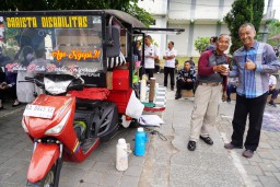 Marsiana berpartisipasi dalam acara “Ngopi Bareng” lintas sektor dan elemen, di halaman Kantor BNNK Temanggung. (Memanggil.co)