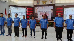 Pengukuhan dan pelantikan Pengurus PBVSI Kabupaten Tuban periode 2021-2026 di Mapolres Tuban.