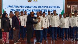 Kepengurusan KONI Blora 2023-2027 dilantik Bupati Arief Rohman. (Memanggil.co/Rahul) 