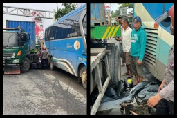 Motor pribadi Bripda Novandro yang digunakan untuk mengganjal bus (Memanggil.co/Instagram @undercover.id)