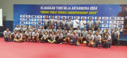 Kejuaraan Tenis Meja Antarmedia 2024 diikuti 39 wartawan se-Jawa Tengah di GOR Sukun Sport Center Kudus. (Ist) 