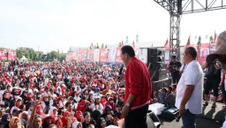 Kampanye Ganjar dan Mahfud di Kabupaten Kudus yang dikemas melalui Senam Indonesia Cinta Tanah Air (Sicita) berlangsung meriah. (Ist)