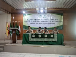 Majelis Tabligh Pimpinan Daerah Muhammadiyah Bojonegoro menggelar rapat kerja di Aula STIT Muhammadiyah Bojonegoro pada Ahad 25 Februari 2024. (Foto: dok. PDM Bojonegoro/memanggil.co)