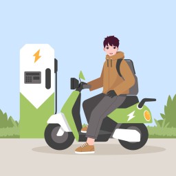 Ilustrasi kendaraan bermotor listrik (Memanggil.co/Freepik)
