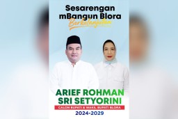 Pamflet digital paslon Arief Rohman dan Sri Setyorini yang beredar luas. (Memanggil.co/Ist) 