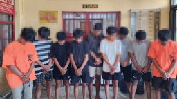 Para tersangka yang dibekuk Polres Bojonegoro. (Memanggil.co/Ist) 