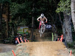Downhiller asal Kediri Rendy Varera Sanjaya keluar sebagai yang tercepat dalam seeding run.