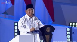 Presiden Prabowo Subianto di acara Puncak Hari Guru Nasional, Jakarta, Kamis (28/11) (Memanggil.co/YouTube Sekretariat Presiden)