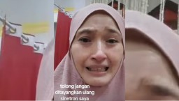 Mega Putri Aulia menangis (Memanggil.co/Tangkapan layar)