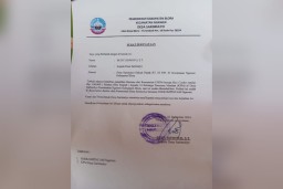 Surat pernyataan Kepala Desa Sarimulyo, Kecamatan Ngawen, Kabupaten Blora. (Memanggil.co/Ist) 