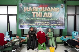 Bakti Sosial dalam rangka memperingati Hari Juang TNI Angkatan Darat (AD) ke-79 (Memanggil.co/Sutopo)