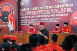 Abidin Fikri dalam Sosialisasi Empat Pilar MPR RI yang diadakan di beberapa kecamatan di Kabupaten Bojonegoro, Kamis (12/12/2024) (Memanggil.co/Ist)