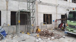 Lokasi kejadian kecelakaan kerja di RS PKU Muhammadiyah Blora (Memanggil.co/Teguh)