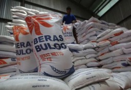 Tumpukan Karung Beras Perum Bulog (Memanggil.co/Antara)