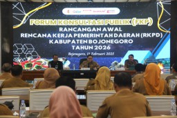 Pemerintah Kabupaten Bojonegoro menggelar Forum Konsultasi Publik untuk rencana awal Rencana Kerja Pemerintah Daerah (RKPD) Tahun 2026 di ruang Angling Dharma Gedung Pemerintah Kabupaten Bojonegoro, Selasa (11/2/2025) (Memanggil.co/Ist)
