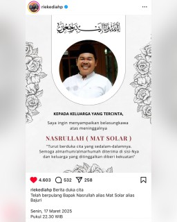 Unggahan Instagram Rieke Diah Pitaloka (Memanggil.co/Instagram @riekediahp)