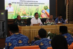 Rapat Koordinasi (Rakor) Swasembada Pangan Lintas Sektoral di Kantor Bupati Blora, Senin (17/3/2025) (Memanggil.co/Hms)