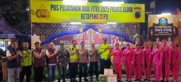 Kapolres Blora AKBP Wawan Andi Susanto, bersama jajaran pejabat utama Polres Blora, melakukan inspeksi mendadak ke sejumlah pos pengamanan dan pos pelayanan, Rabu (27/03/2025) (Memanggil.co/Ist)