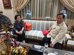 Presiden Prabowo Subianto dengan Ketua Umum PDIP Megawati Soekarnoputri di Teuku Umar, Menteng, Jakarta Pusat, Senin malam (7/5/2025) (Memanggil.co/akun X @bang_dasco)