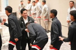 Ketua Umum PSSI, Erick Thohir saat melepas Timnas U-17. (Foto: dok. pssi)
