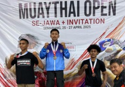 Atlet Muaythai Bojonegoro raih juara umum di Event Champion Muaythai Open se-Jawa yang digelar di GOR USM, Semarang, Jawa Tengah (Memanggil.co/Ist)