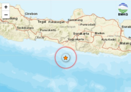 Gempa bumi di Gunungkidul, DI Yogyakarta pada Selasa 15 April 2025, pagi. (Foto: dok. bmkg)