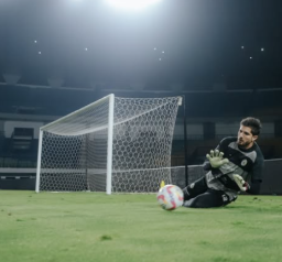 Penjaga gawang PSS Sleman, Alan José Bernardon tengah berlatih untuk persiapan laga melawan Persib Bandung di Stadion Gelora Bandung Lautan Api, pada Sabtu 26 April 2025 malam. (Foto: dok. instagaram PSS Sleman)